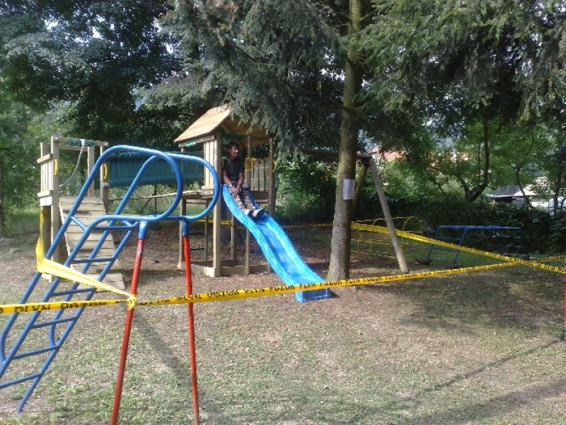 Nové detské ihrisko v obecnom parku.